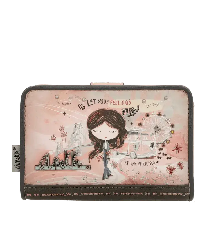 Anekke Portefeuille Peace & Love Pink 38829-902 - Anekke Portefeuille Peace & Love Pink 38829-902 - Default Title Melisac -Reims