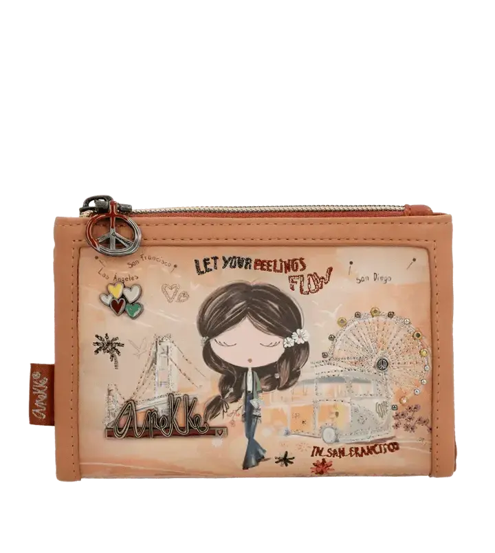 Portefeuille Anekke Peace & Love Camel - Anekke Hollywood - Portefeuille Anekke Peace & Love Camel - Anekke Hollywood - Default Title Melisac -Reims