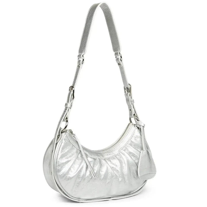 Sac Demi lune Lancaster Rétro & Glam 577-19 - Sac Demi lune Lancaster Rétro & Glam 577-19 - Blanc Nacré Melisac -Reims