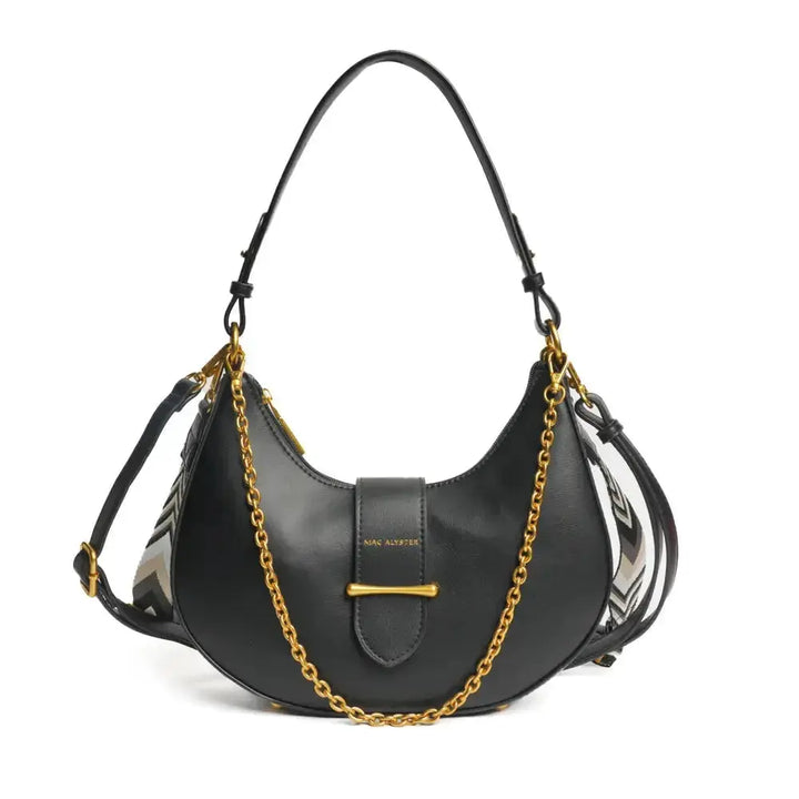 Sac Demi-lune Mac Alyster "Desinvolte" - Sac Demi-lune Mac Alyster "Desinvolte" - Noir Melisac -Reims
