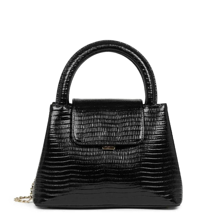 Sac Lancaster Carla 480-018 - Sac Lancaster Carla 480-018 - Noir - Lézard Melisac -Reims