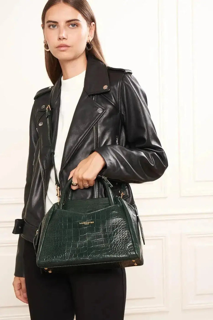 Sac à main Lancaster Exotic Croco CN 524-97 - Sac à main Lancaster Exotic Croco CN 524-97 - Noir Melisac -Reims