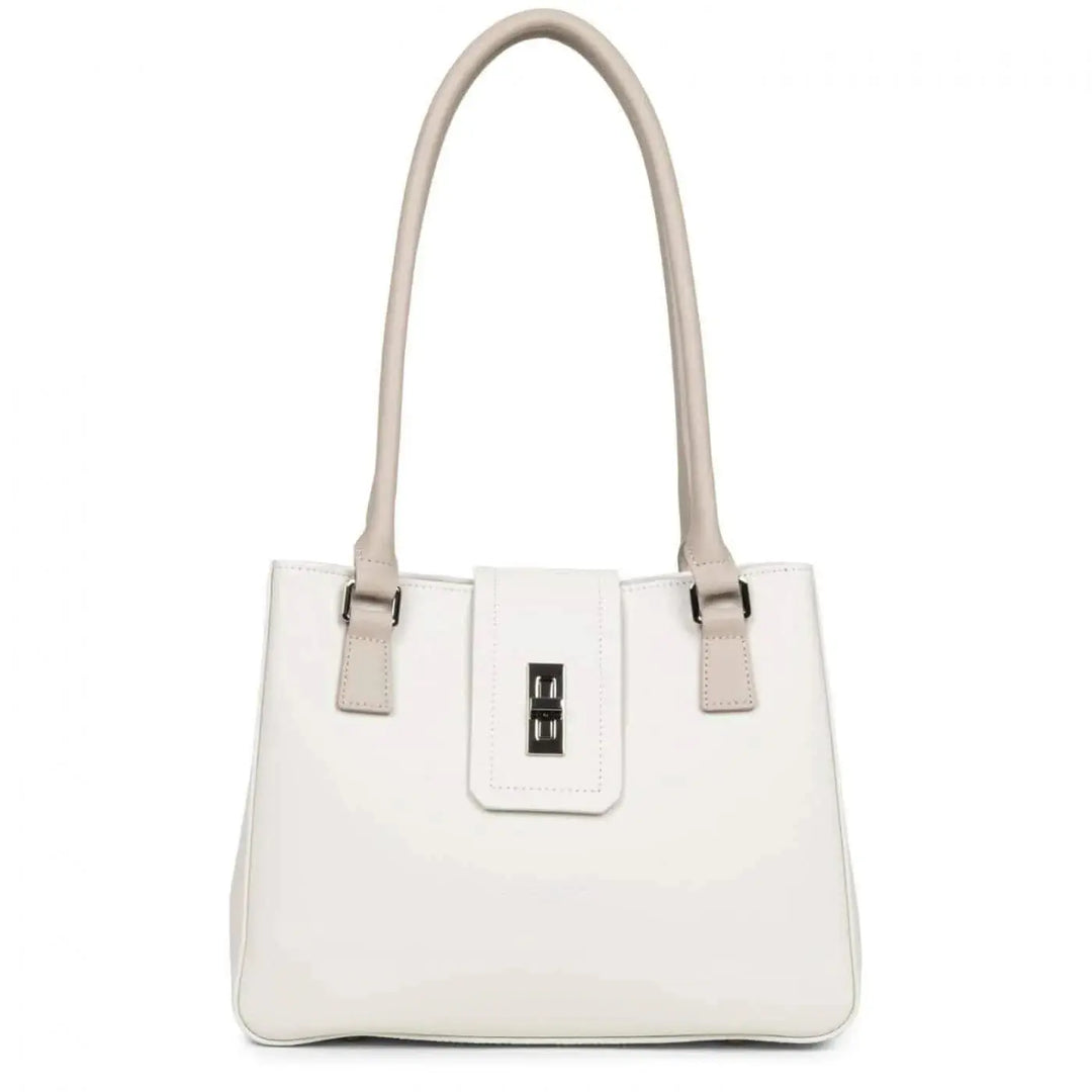 Sac porté épaule Lancaster City Maé 432-25 - Sac porté épaule Lancaster City Maé 432-25 - Ecru/Galet Rosé Melisac -Reims