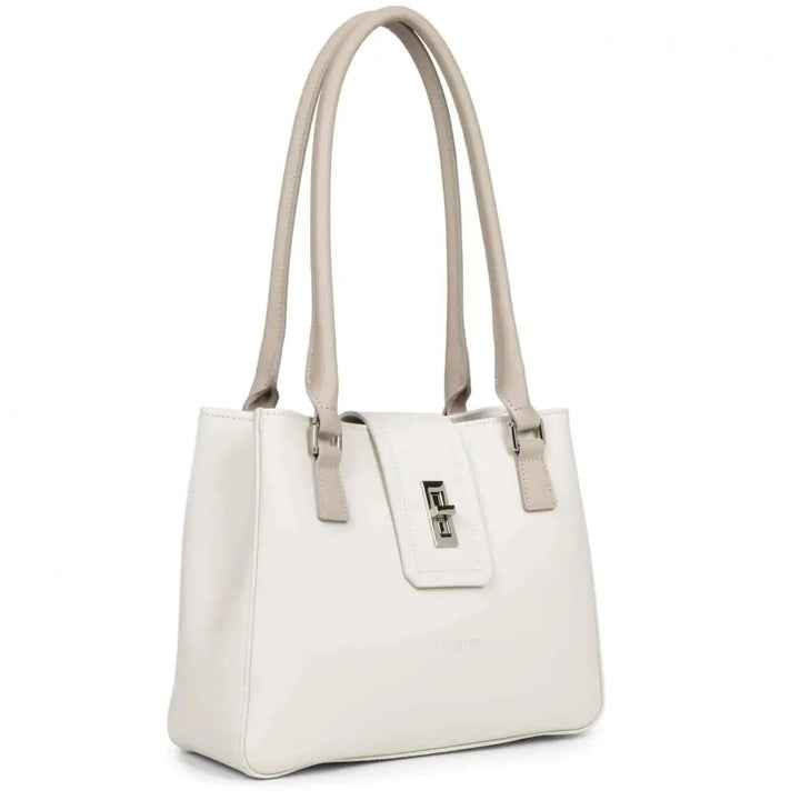 Sac porté épaule Lancaster City Maé 432-25 - Sac porté épaule Lancaster City Maé 432-25 - Ecru/Galet Rosé Melisac -Reims