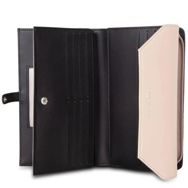 Portefeuille compagnon Lancaster Smooth 137-04 - Portefeuille compagnon Lancaster Smooth 137-04 - Noir/Nude/Vison Melisac -Reims