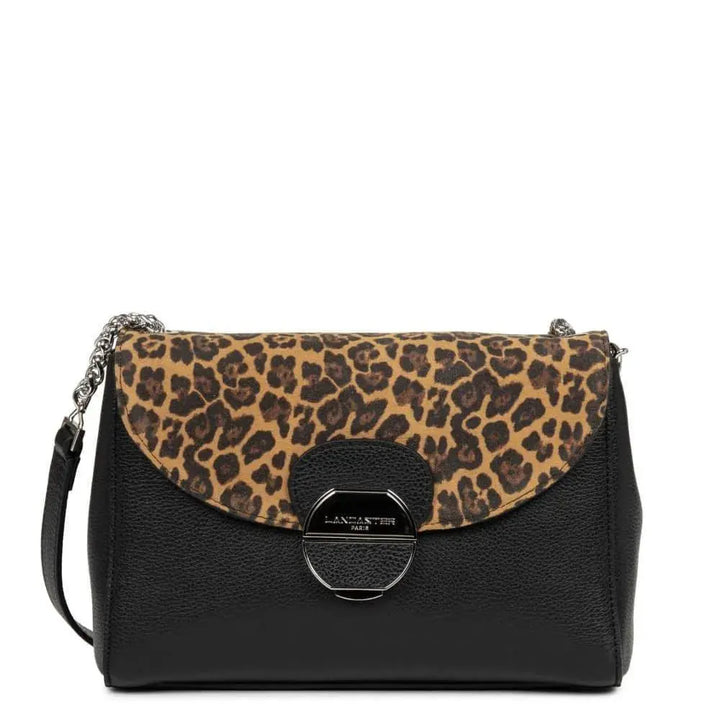 Sac bandoulière Lancaster 547-60 - Sac bandoulière Lancaster 547-60 - Noir Léopard Melisac -Reims