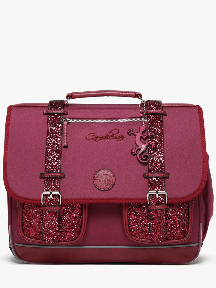 Cartable Vintage Fantasy 3 Compartiments Glossy Cherry pour filles CE2, CM1, CM2 - Melisac