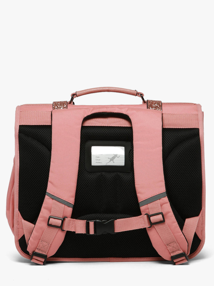 Cartable Vintage Fantasy 3 Compartiments Glossy Pink pour filles CE2, CM1, CM2 - Melisac