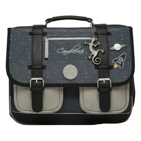 Cartable Urban Vintage 2 Compartiments Grey Stellar pour enfants CP, CE1 - Melisac