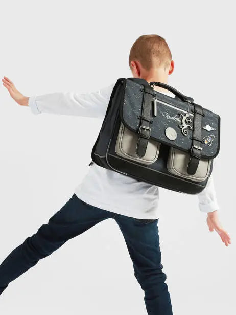 Cartable Urban Vintage 2 Compartiments Grey Stellar pour enfants CP, CE1 - Melisac