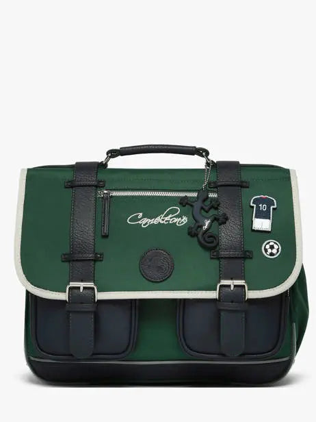 Cartable Urban Vintage 2 Compartiments Soccer Player pour enfants CP, CE1 - Melisac