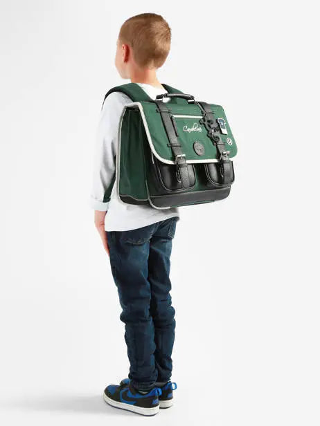 Cartable Urban Vintage 2 Compartiments Soccer Player pour enfants CP, CE1 - Melisac