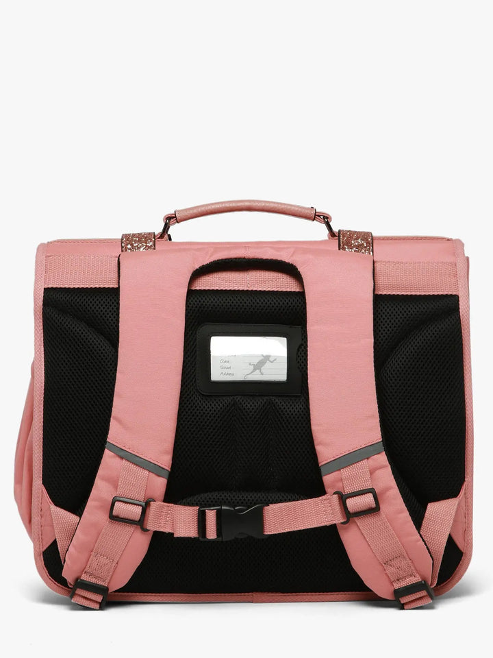Cartable Vintage Fantasy 3 Compartiments Glossy Pink pour filles CE2, CM1, CM2 - Melisac