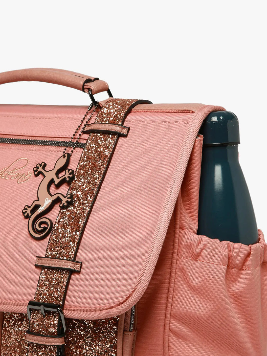 Cartable Vintage Fantasy 3 Compartiments Glossy Pink pour filles CE2, CM1, CM2 - Melisac
