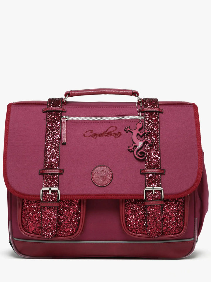 Cartable Vintage Fantasy 3 Compartiments Glossy Cherry pour filles CE2, CM1, CM2 - Melisac