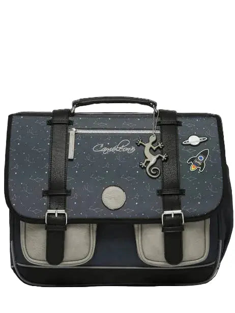 Cartable Urban Vintage 3 Compartiments Grey Stellar pour enfants CE2, CM1, CM2 - Melisac