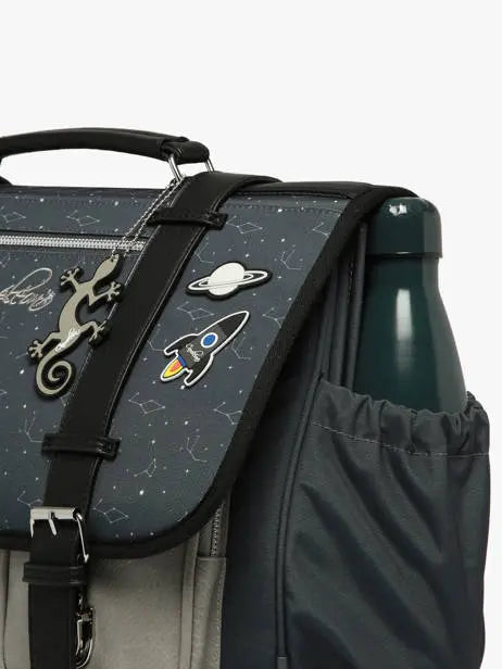 Cartable Urban Vintage 3 Compartiments Grey Stellar pour enfants CE2, CM1, CM2 - Melisac