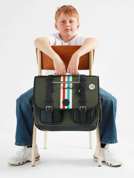Cartable Urban Vintage 3 Compartiments Sixties Driver pour enfants CE2, CM1, CM2 - Melisac