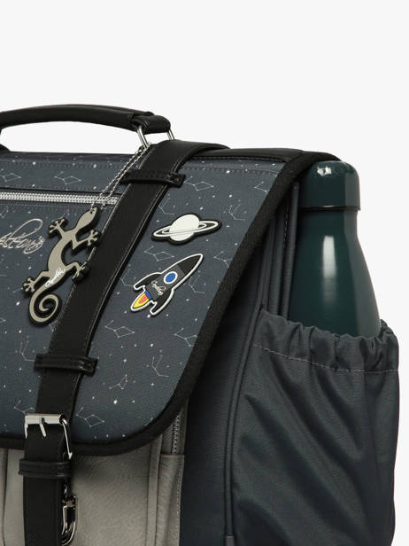 Cartable Urban Vintage 3 Compartiments Grey Stellar pour enfants CE2, CM1, CM2 - Melisac