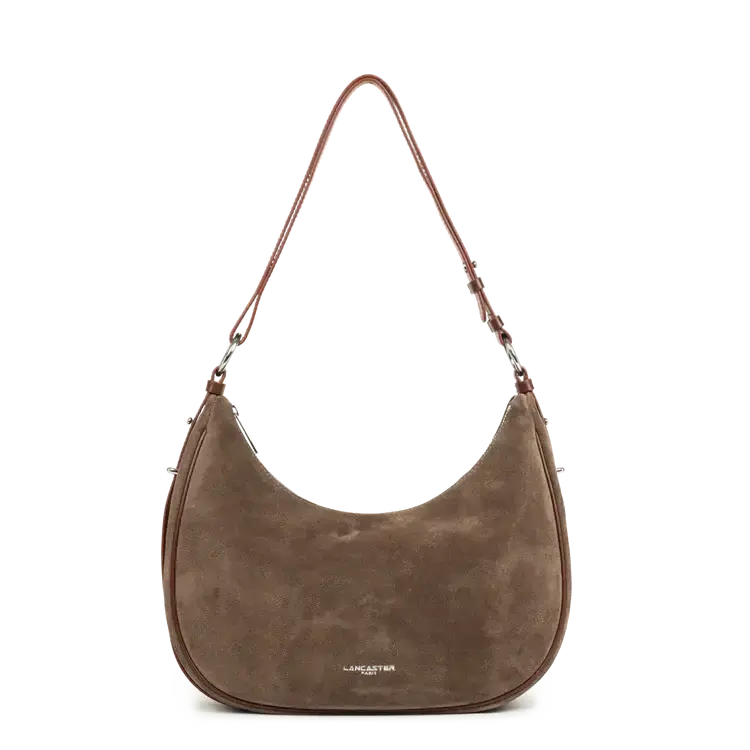 Grand Sac Besace Lancaster Suède 480-082 : Cuir Velours Lancaster