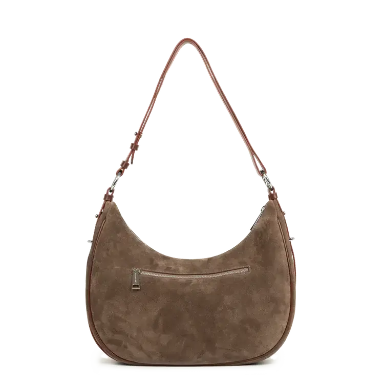 Grand Sac Besace Lancaster Suède 480-082 : Cuir Velours Lancaster