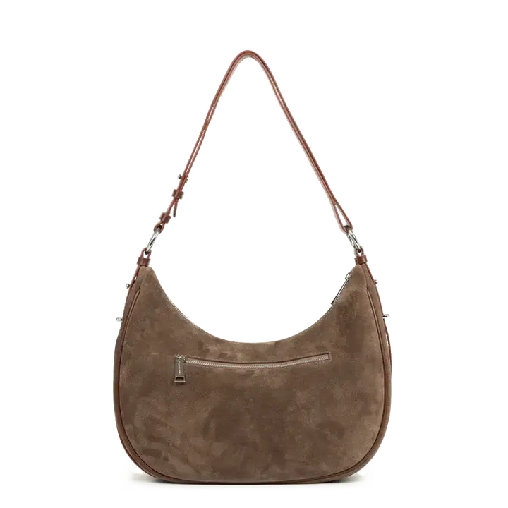 Grand Sac Besace Lancaster Suède 480-082 : Cuir Velours Lancaster
