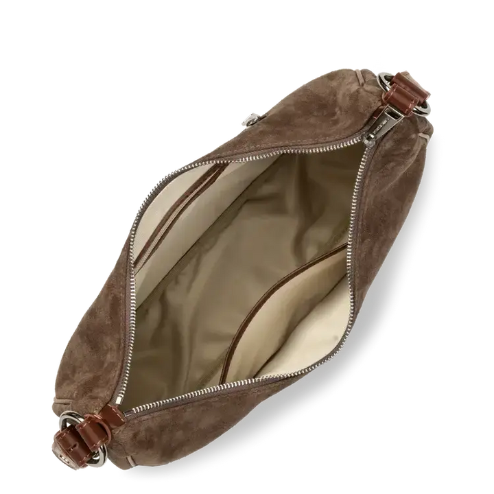 Grand Sac Besace Lancaster Suède 480-082 : Cuir Velours Lancaster