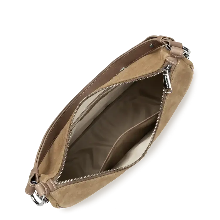 Grand Sac Besace Lancaster Suède 480-082 : Cuir Velours Lancaster