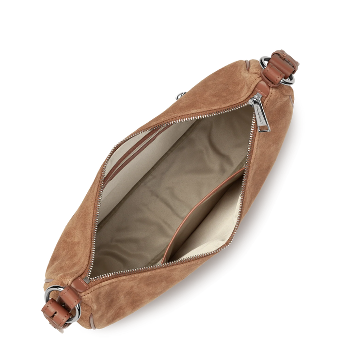 Grand Sac Besace Lancaster Suède 480-082 : Cuir Velours Lancaster