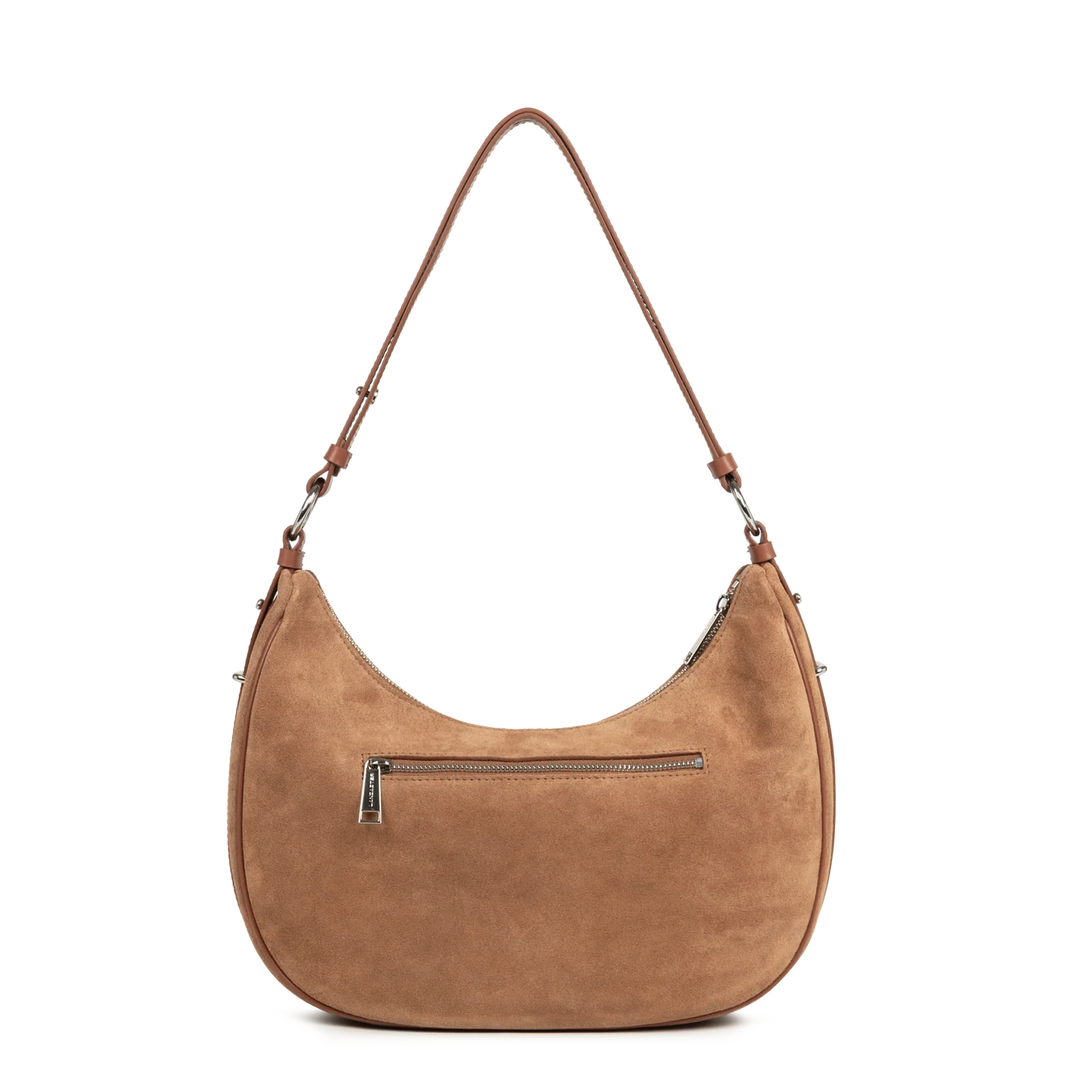 Grand Sac Besace Lancaster Suède 480-082 : Cuir Velours Lancaster