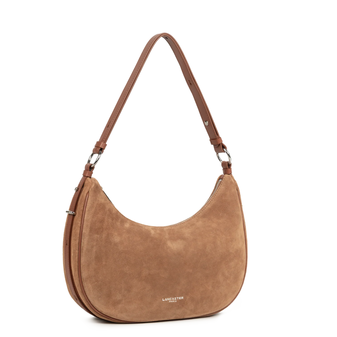 Grand Sac Besace Lancaster Suède 480-082 : Cuir Velours Lancaster