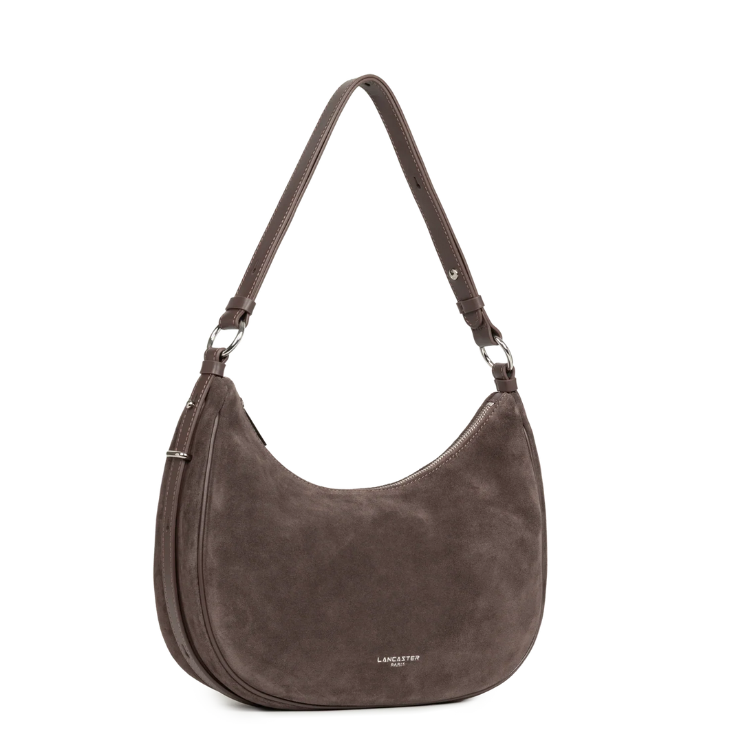 Grand Sac Besace Lancaster Suède 480-082 : Cuir Velours Lancaster