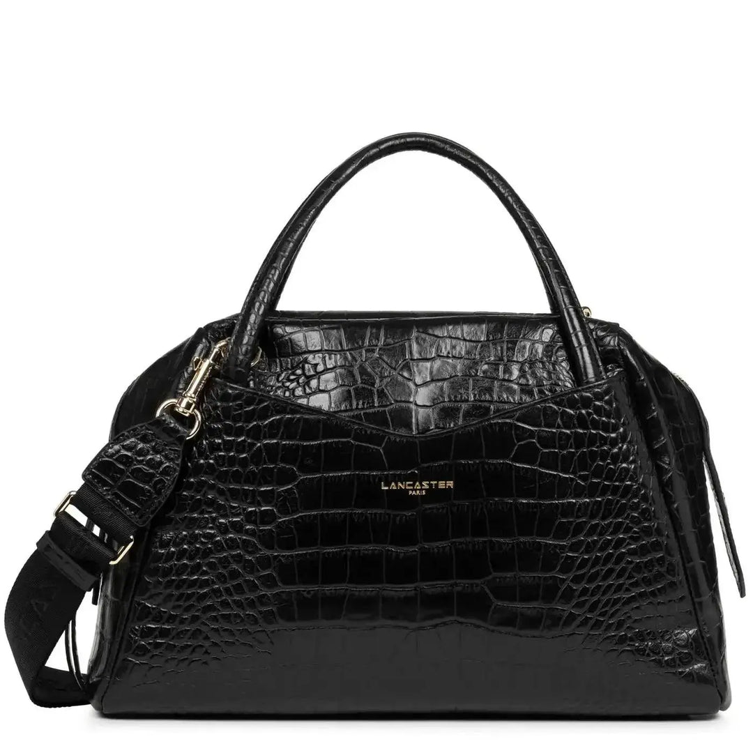 Grand Sac à main Lancaster Exotic Croco CN 524-98 - Grand Sac à main Lancaster Exotic Croco CN 524-98 - Noir Melisac -Reims