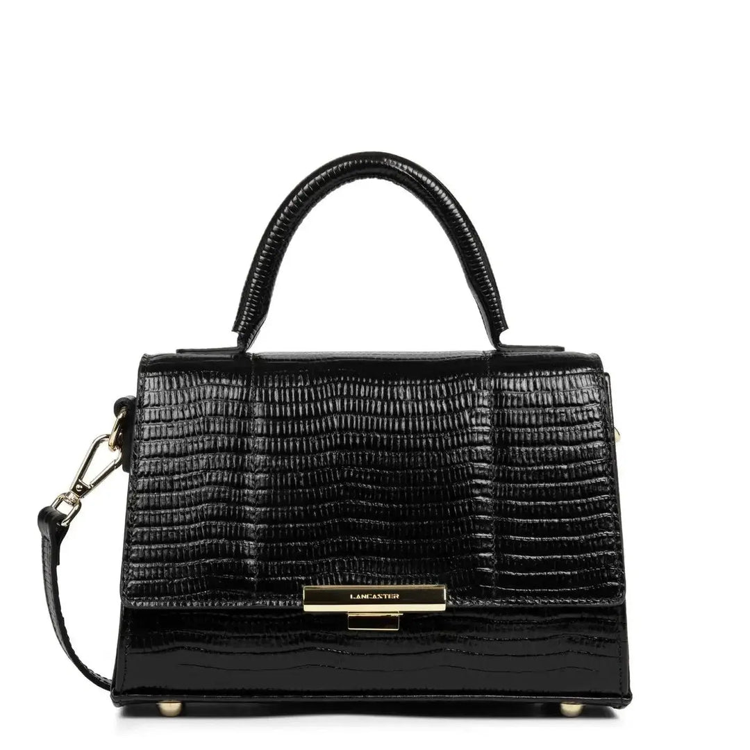 Petit Sac à main Lancaster Exotic Trinity 480-033 - Petit Sac à main Lancaster Exotic Trinity 480-033 - Noir - Lézard Melisac -Reims