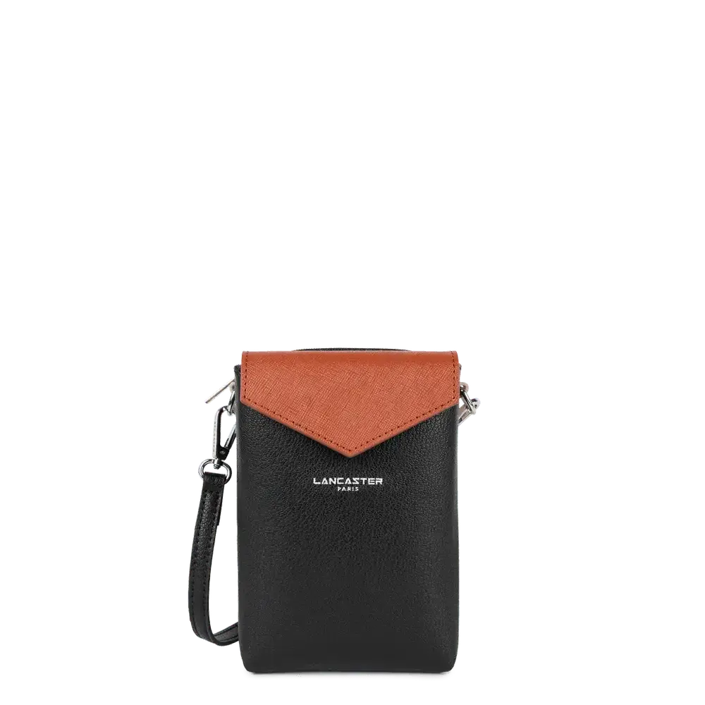 Pochette Smartphone Lancaster Maya 517-86 - Pochette Smartphone Lancaster Maya 517-86 - Noir - Galet rosé - Cognac Melisac -Reims