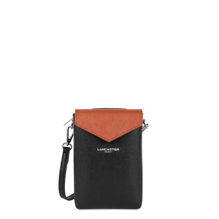 Pochette Smartphone Lancaster Maya 517-86 - Pochette Smartphone Lancaster Maya 517-86 - Noir - Galet rosé - Cognac Melisac -Reims
