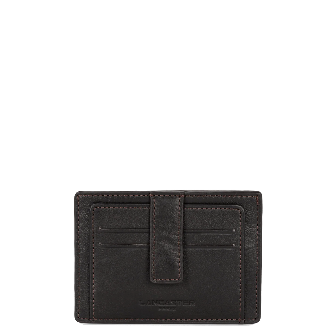 Porte-cartes Lancaster Homme en cuir marron