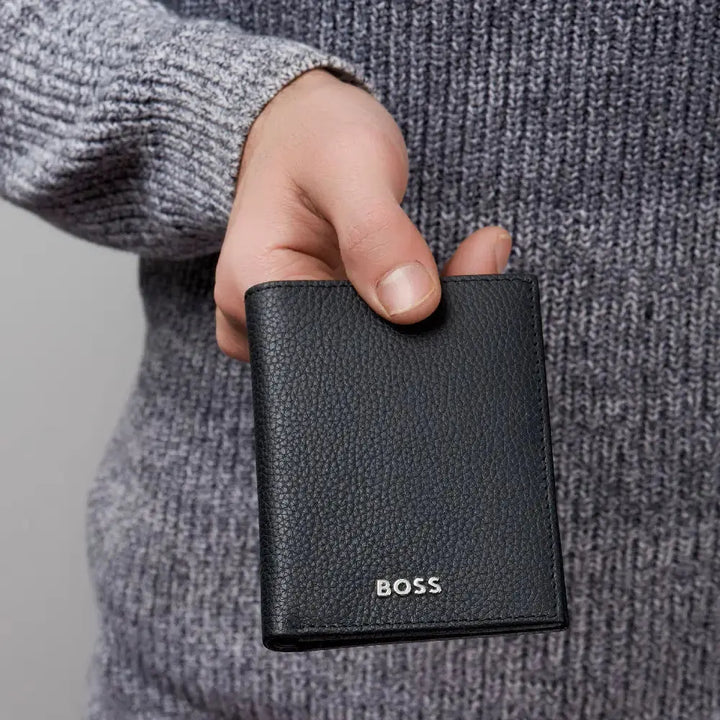Porte-cartes Hugo Boss Classic Grained en cuir grainé noir - Melisac