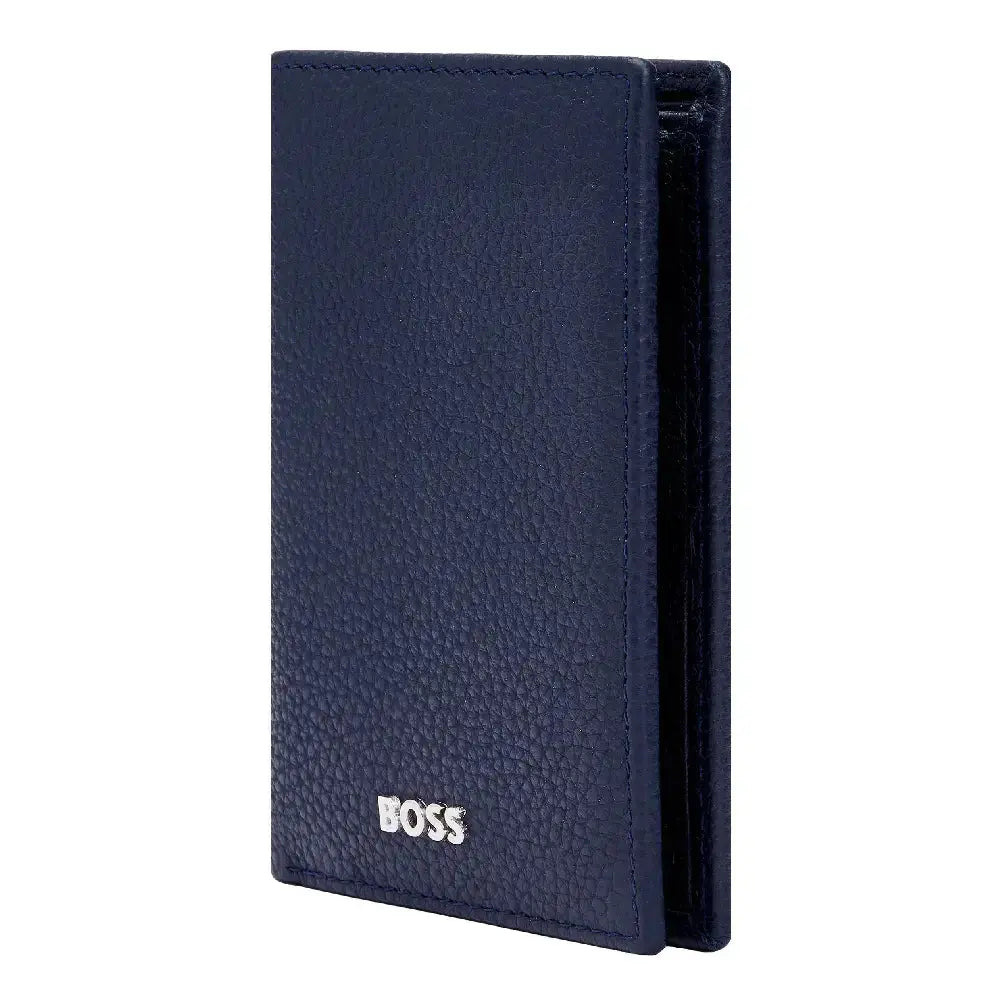 Porte-cartes Hugo Boss Classic Grained en cuir grainé bleu - Melisac