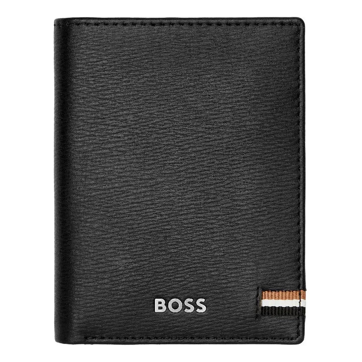 Porte-cartes Hugo Boss Iconic noir en cuir - Melisac
