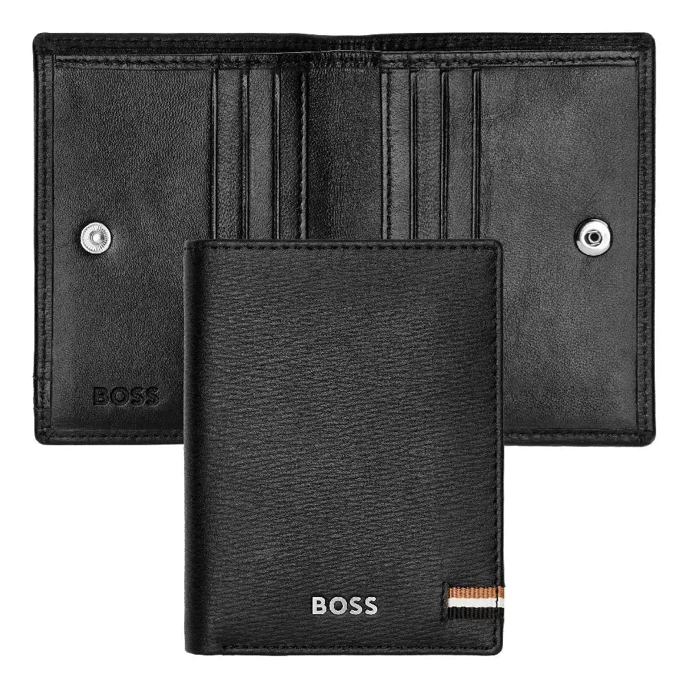Porte-cartes Hugo Boss Iconic noir en cuir - Melisac