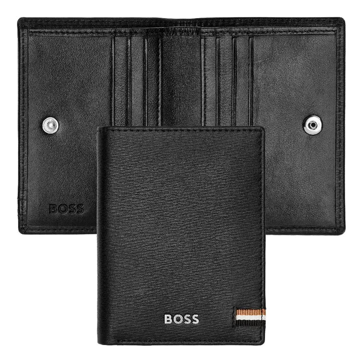 Porte-cartes Hugo Boss Iconic noir en cuir - Melisac