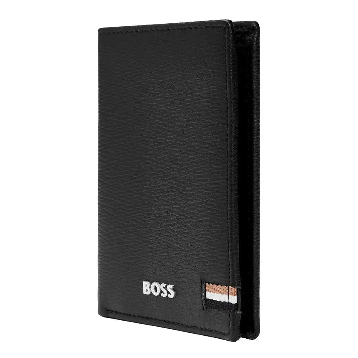 Porte-cartes Hugo Boss Iconic noir en cuir - Melisac