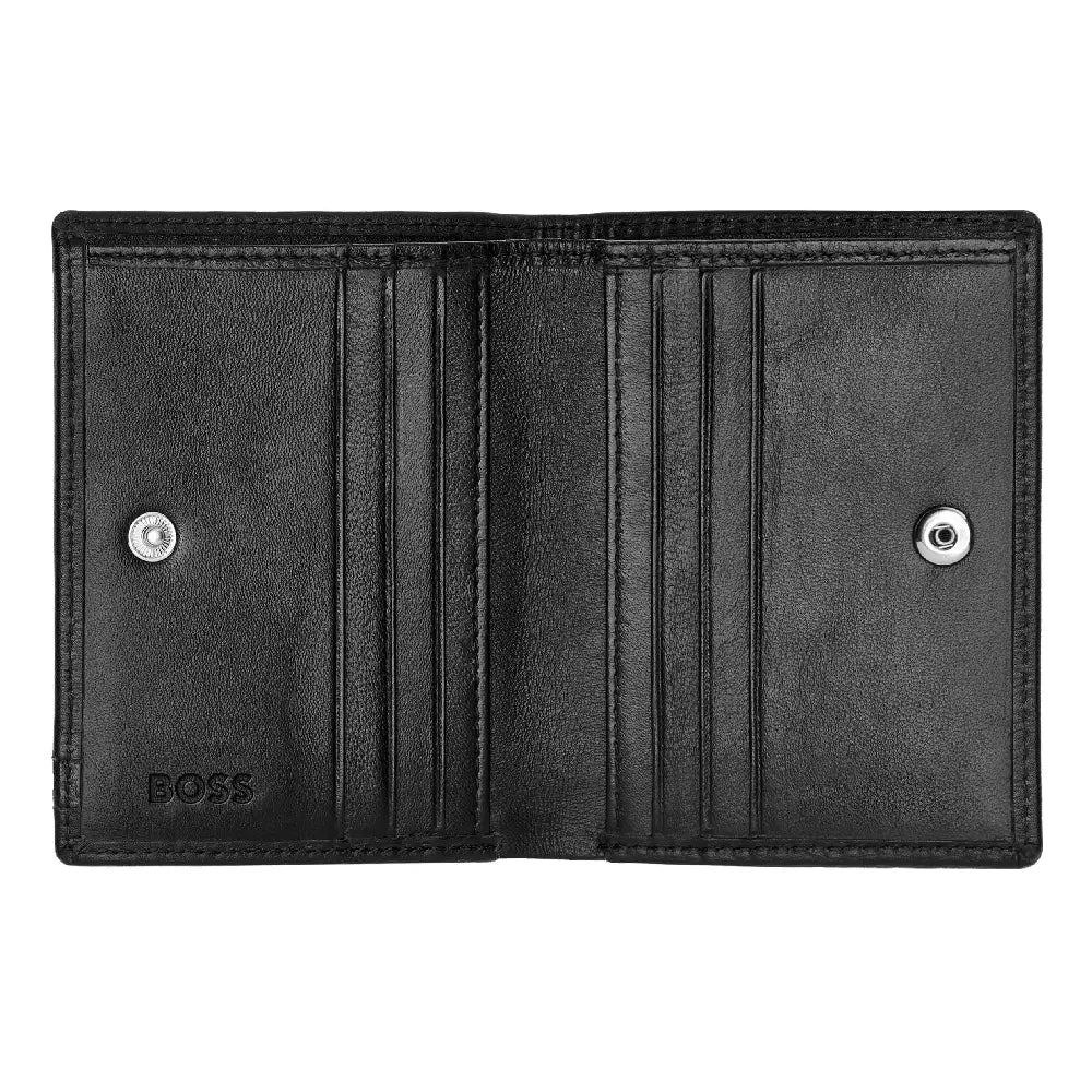 Porte-cartes Hugo Boss Iconic noir en cuir - Melisac