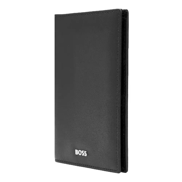 Porte-passeport Hugo Boss Classic Smooth en cuir noir - Melisac