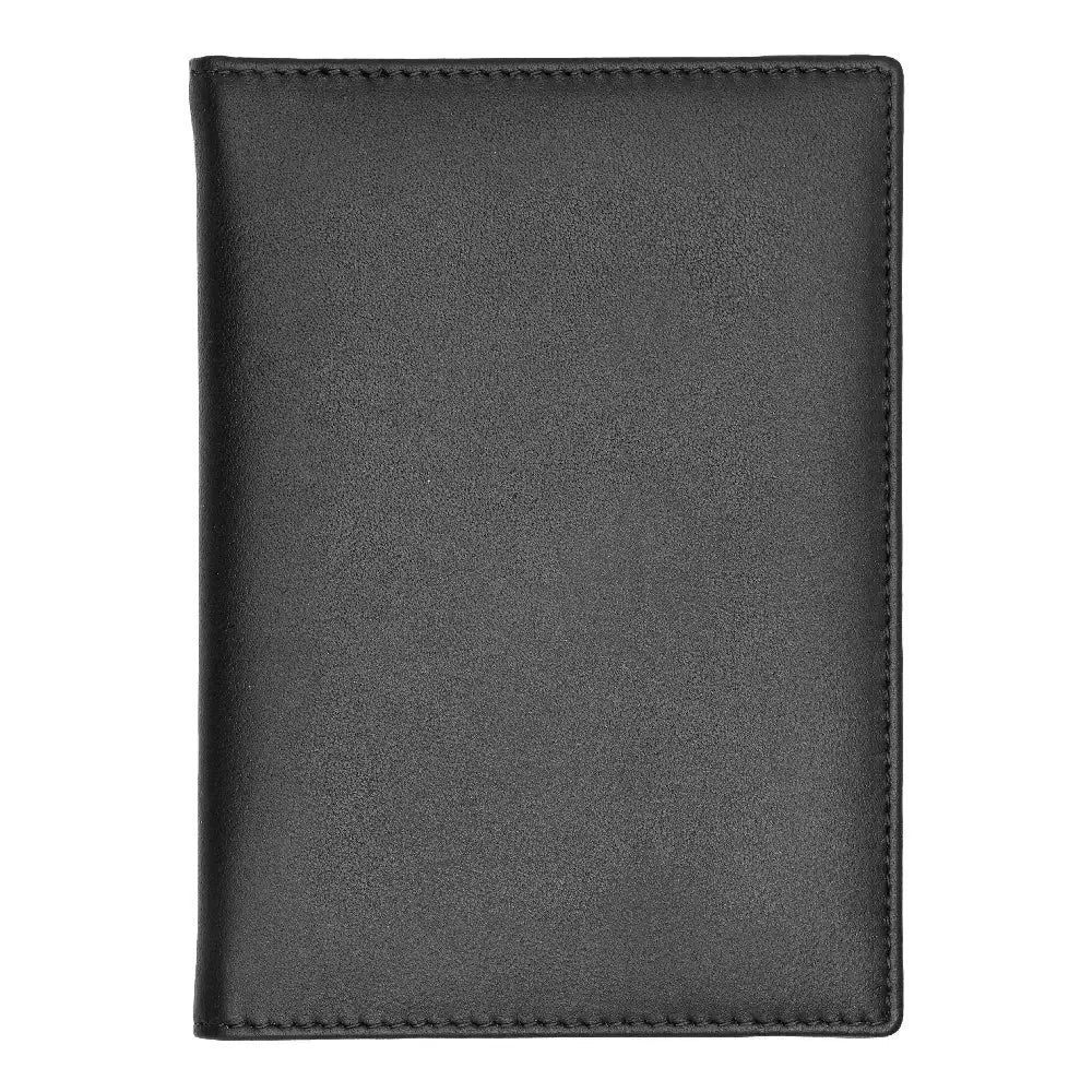 Porte-passeport Hugo Boss Classic Smooth en cuir noir - Melisac