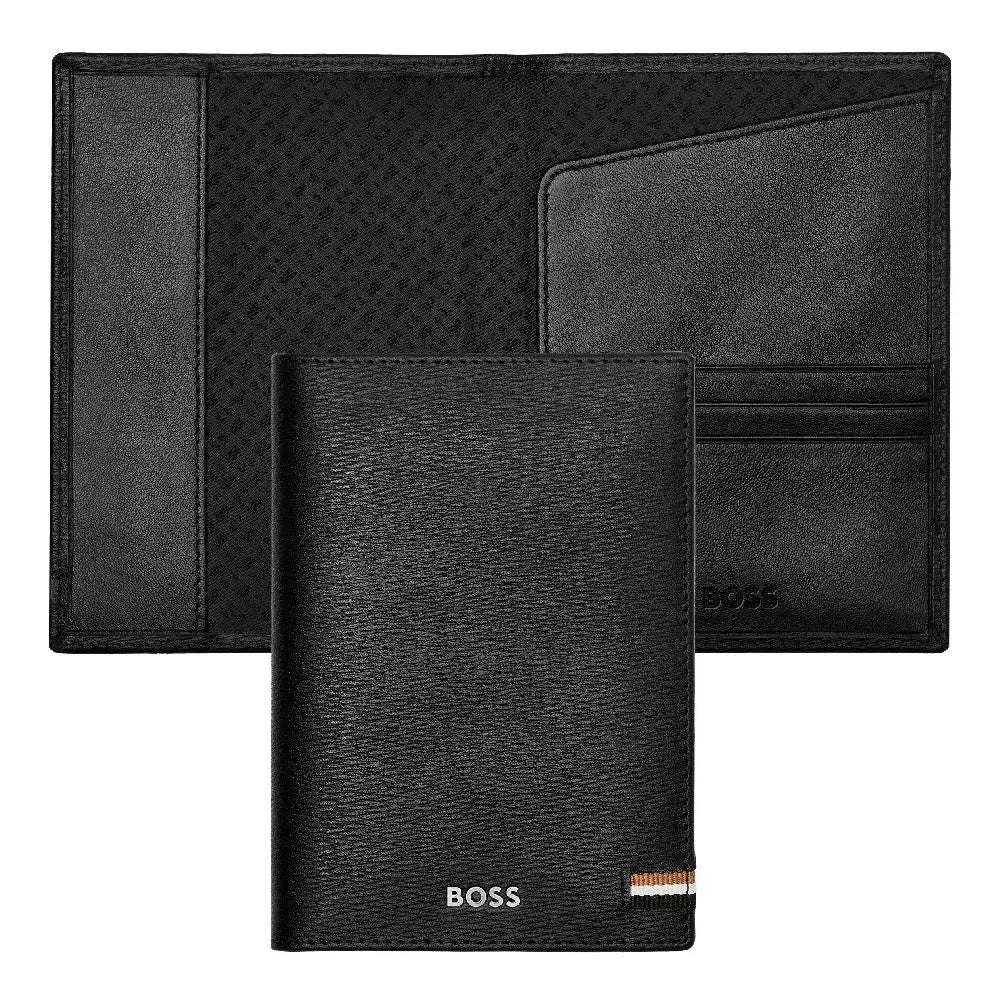 Portefeuille Iconic Hugo Boss en cuir grainé noir - Melisac