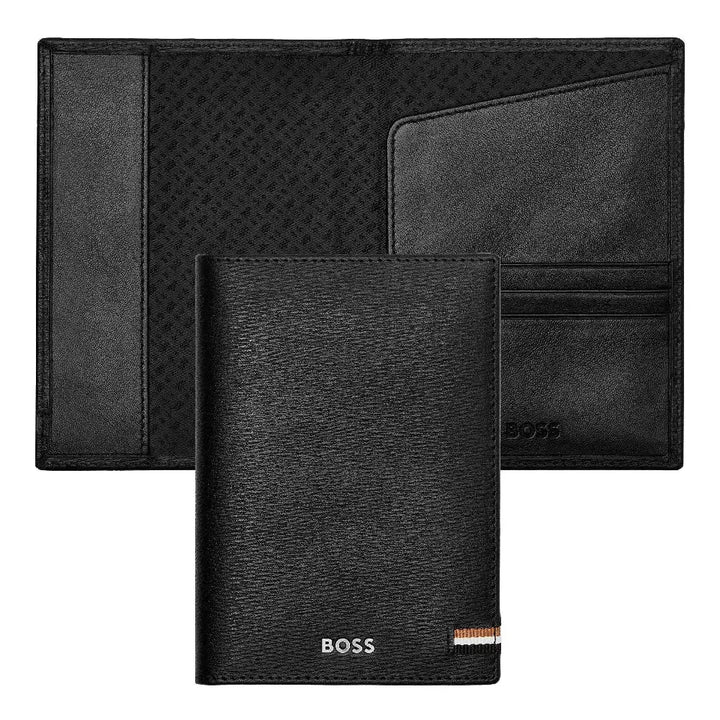 Portefeuille Iconic Hugo Boss en cuir grainé noir - Melisac
