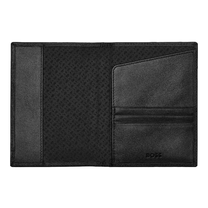 Portefeuille Iconic Hugo Boss en cuir grainé noir - Melisac
