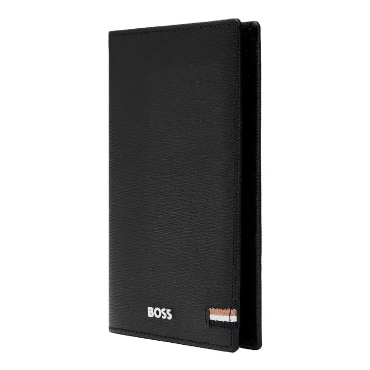 Portefeuille Iconic Hugo Boss en cuir grainé noir - Melisac